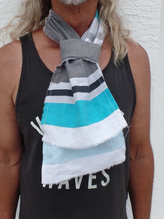 Hand Crafted Accessories - Hand Crafted LOOP-IN SWAG Scarf CLASSIC STRIPE
